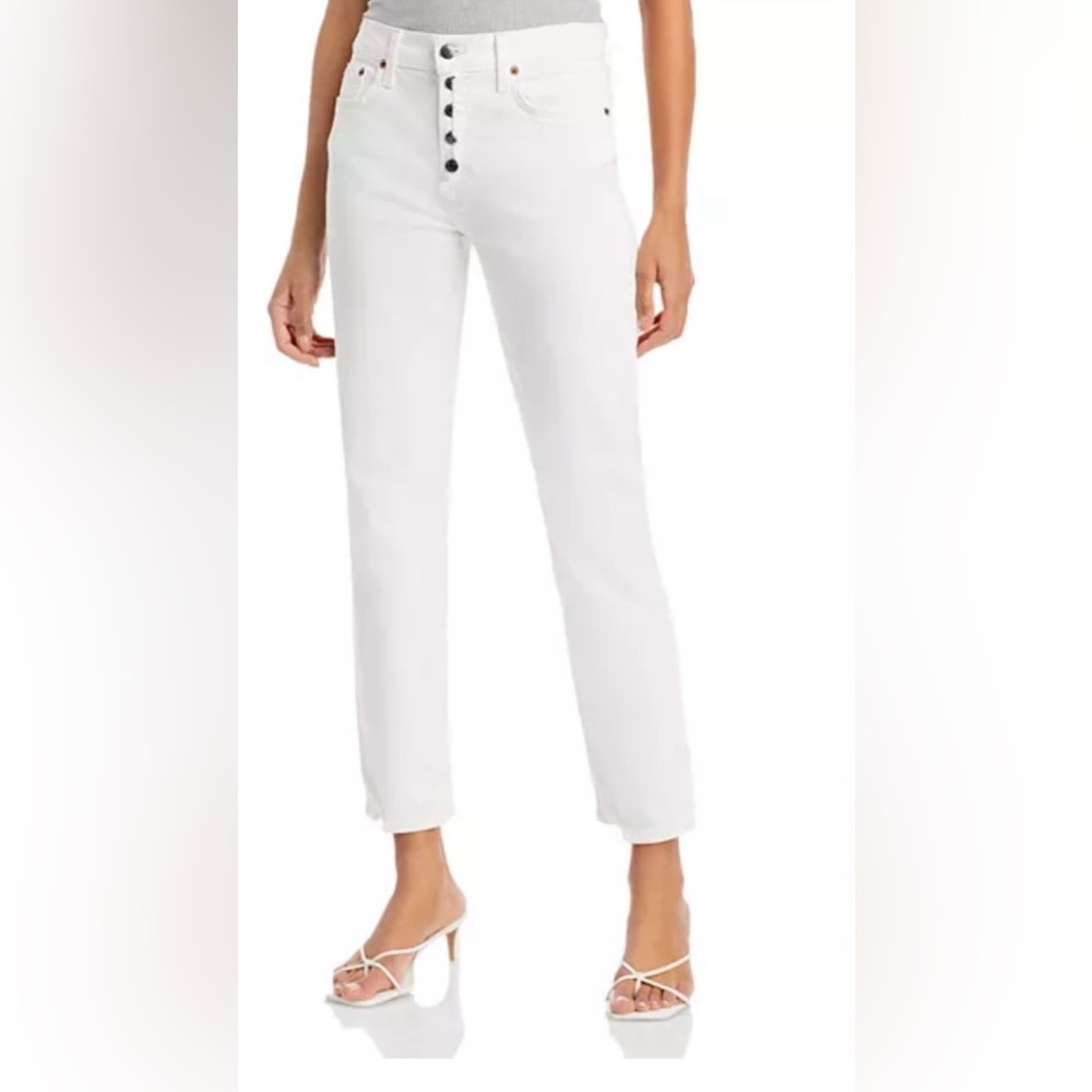 Pistola Raw Hem high rise Cropped Skinny jeans. Button‎ Fly. Women size 30
